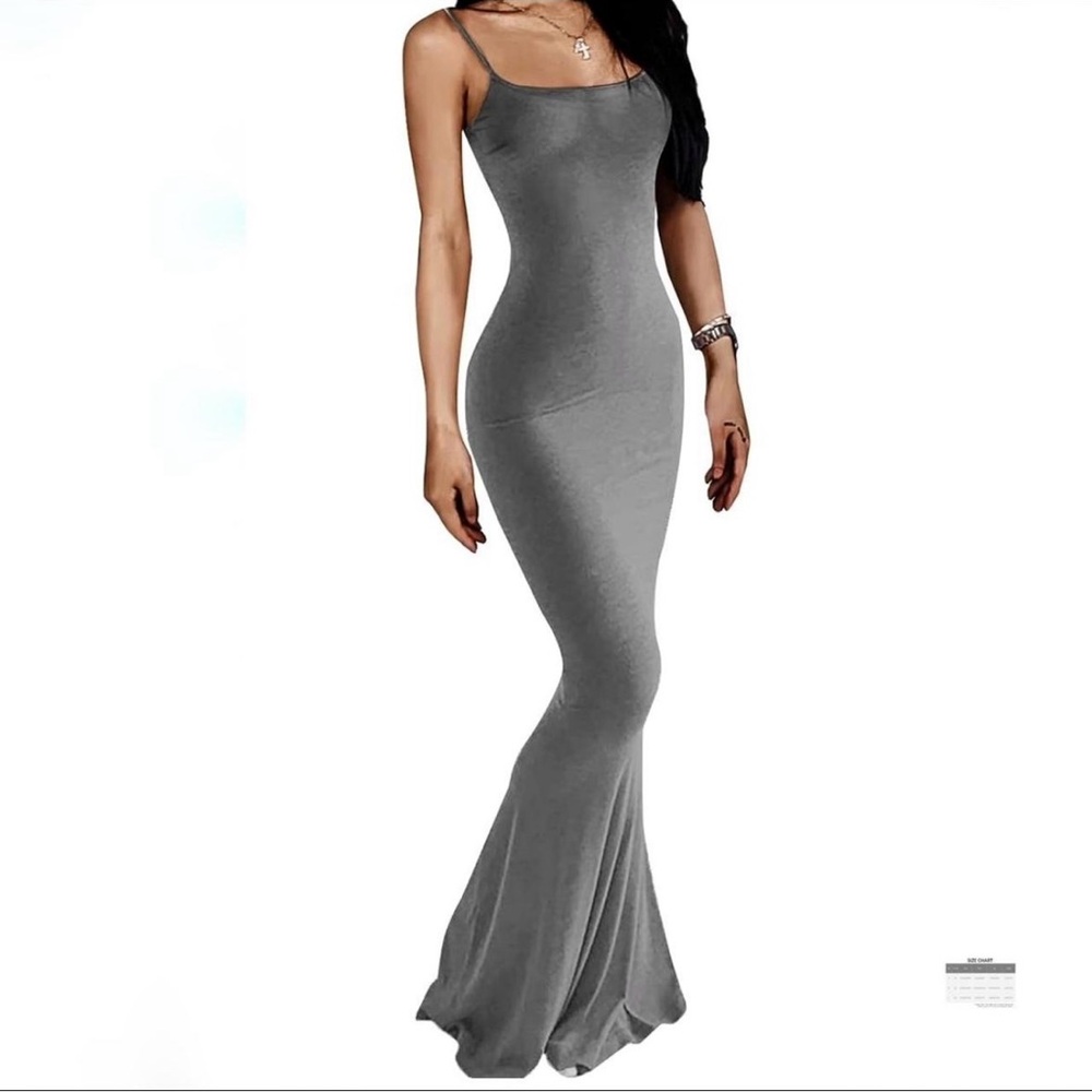 grey maxi dress